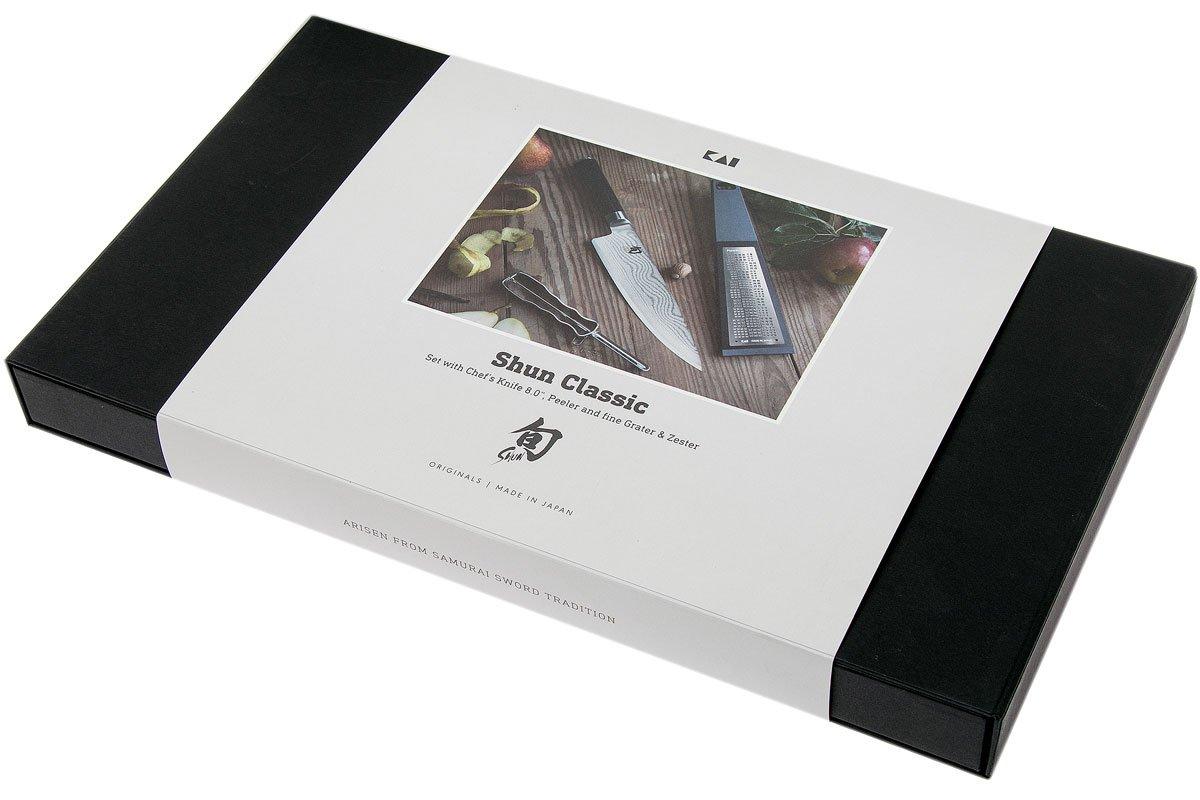 Ensemble Coutellerie Kai Shun 3 Pièces - Couteau à Steak Et Fourchette - Acier Inox