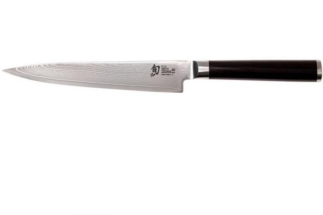 Cuchillo Santoku Shun Classic kai 16 cm. Acero damasquino. Muy afilado