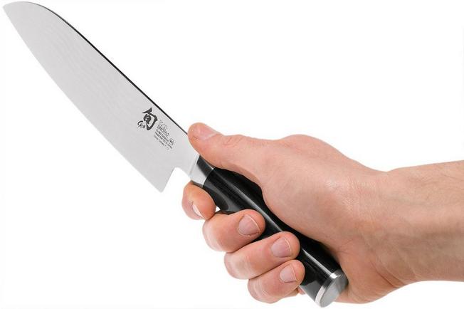 Shun Classic 7 inch Santoku Knife, Handcrafted in Japan, DM0702