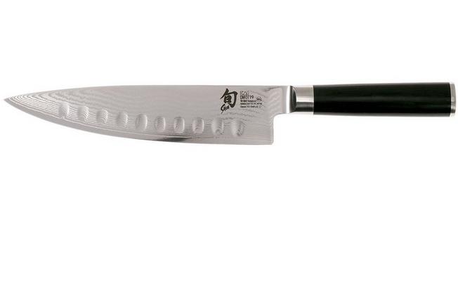 Cuchillo japonés Chef Suncraft Senzo Black 20 cm Damasco negro