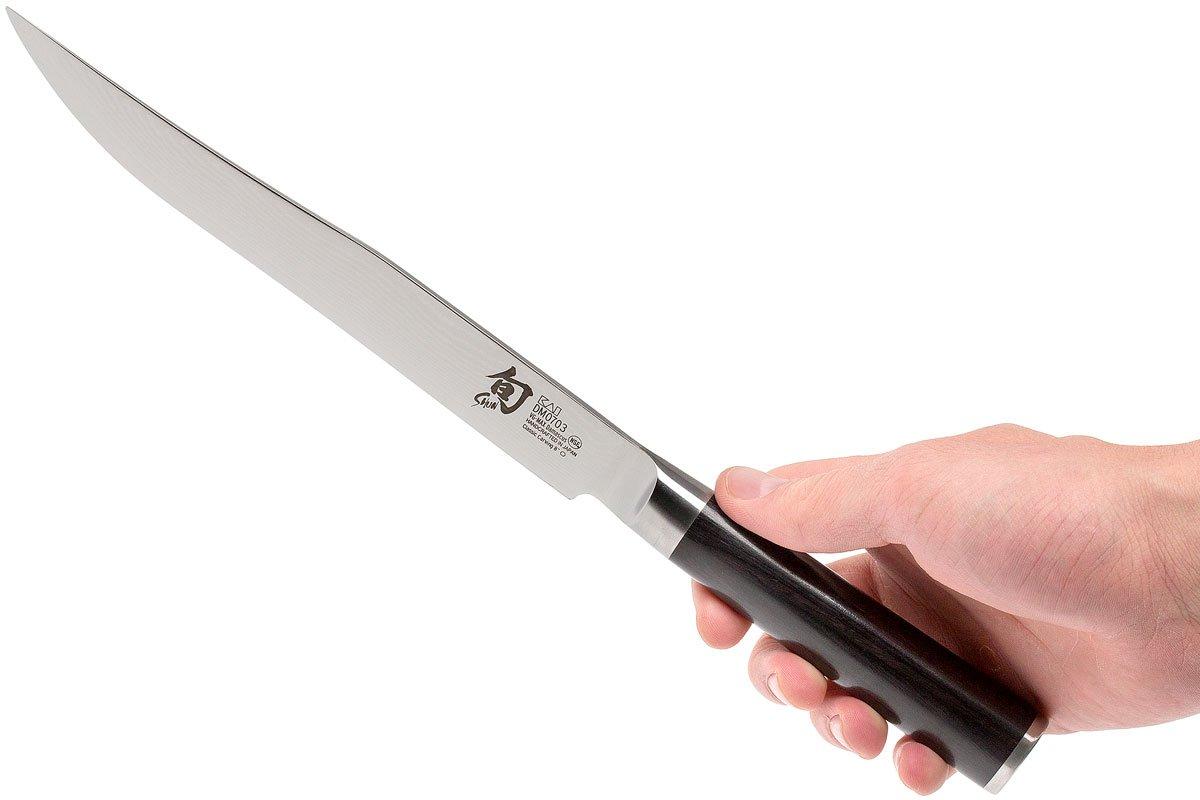 KAI Shun Classic set di coltelli da cucina giapponesi 3 pezzi - Coltello da chef lunghezza lama 20 cm + Coltello multiuso lunghezza lama 15 cm + Coltello da officina lunghezza lama