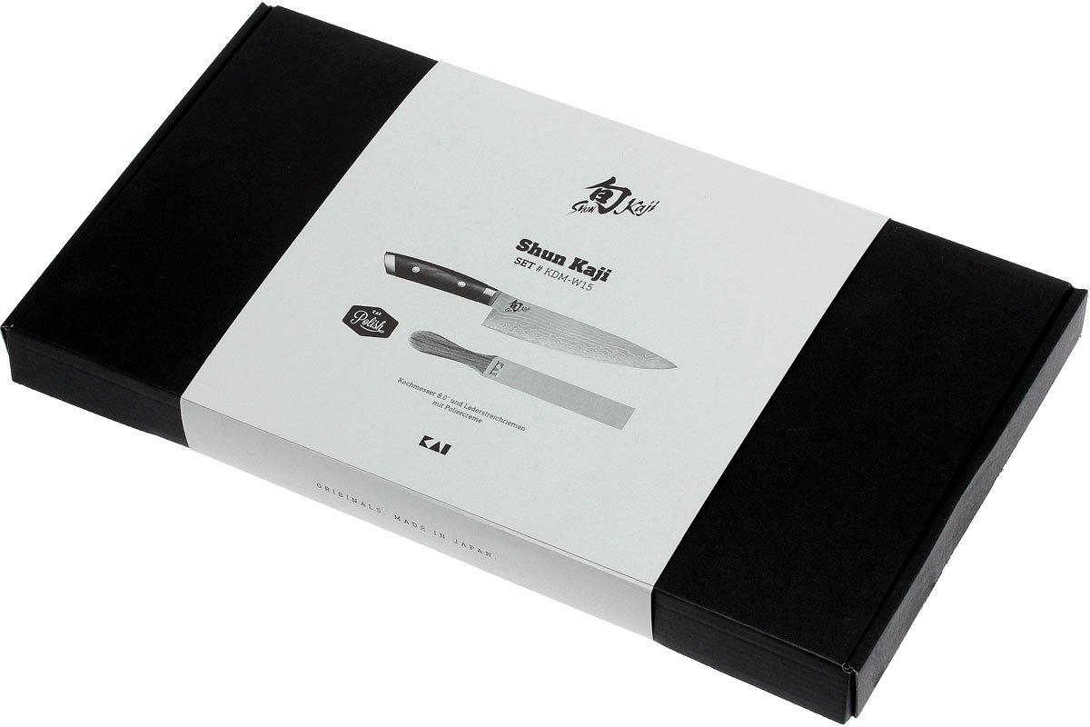 Kai Shun Kaji set KDM0006 chef's knife 20cm & Strop Advantageously