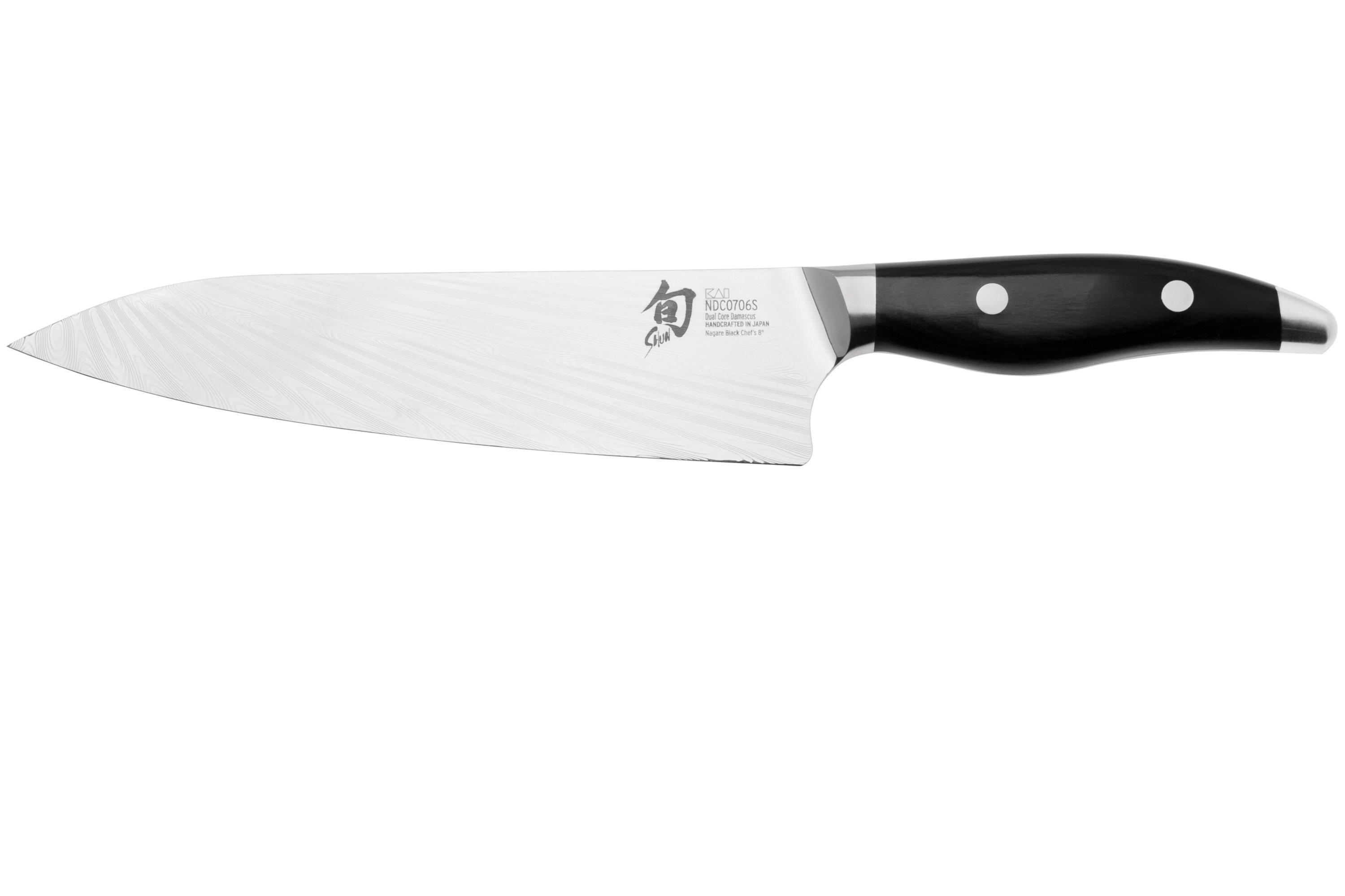 Kai Shun Nagare Black NDC-0706S chef's knife, 20 cm | Advantageously ...