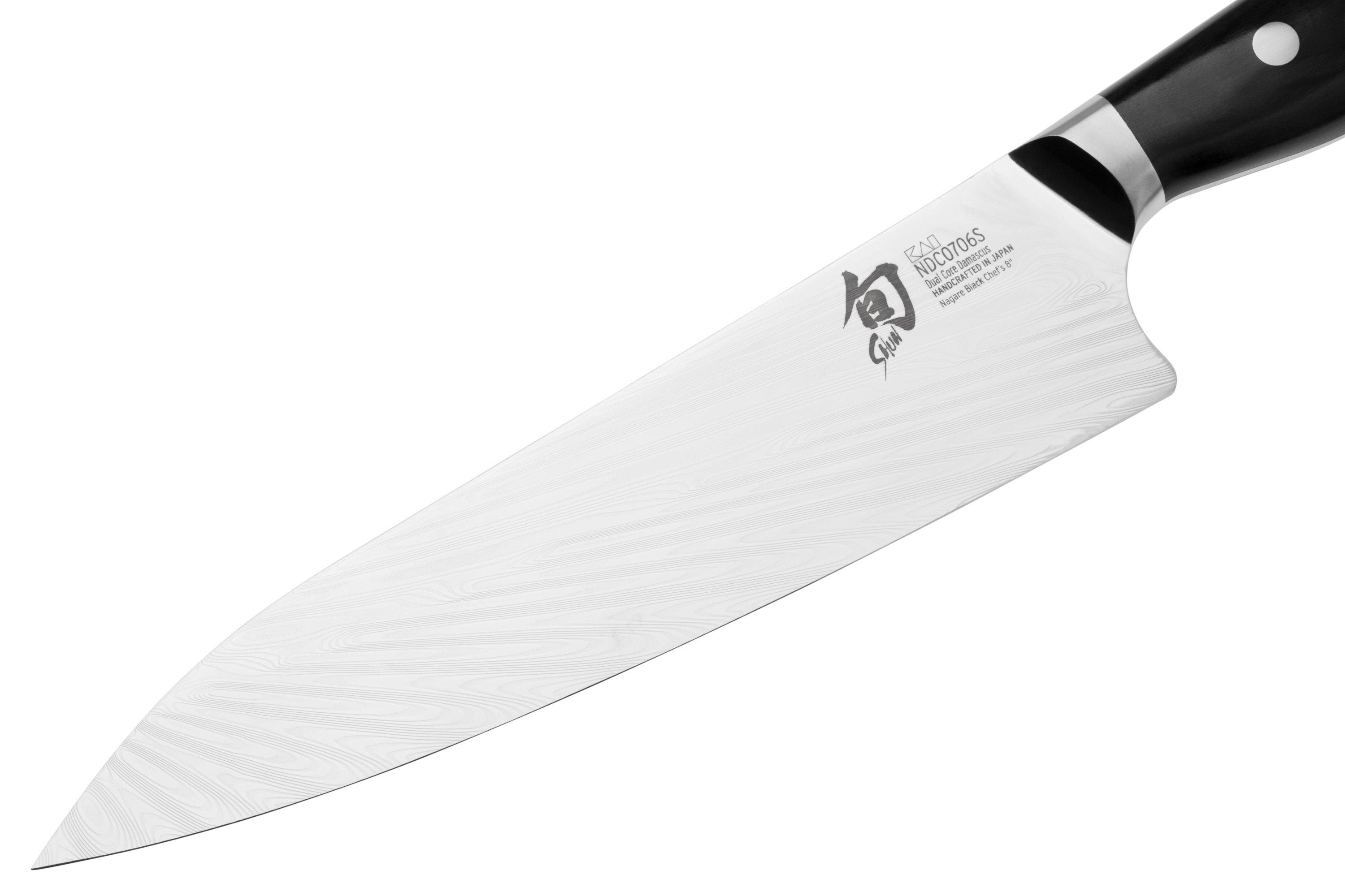 Kai Shun Nagare Black NDC-0706S chef's knife, 20 cm | Advantageously ...