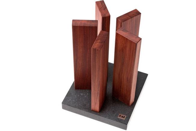 Afbeelding voor Kai Stonehenge messenblok magnetisch, graniet/redwood STH-1