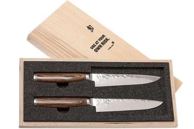 Premiere Titanium Cutlery 8-Piece Steak Knife Set with Walnut Handles