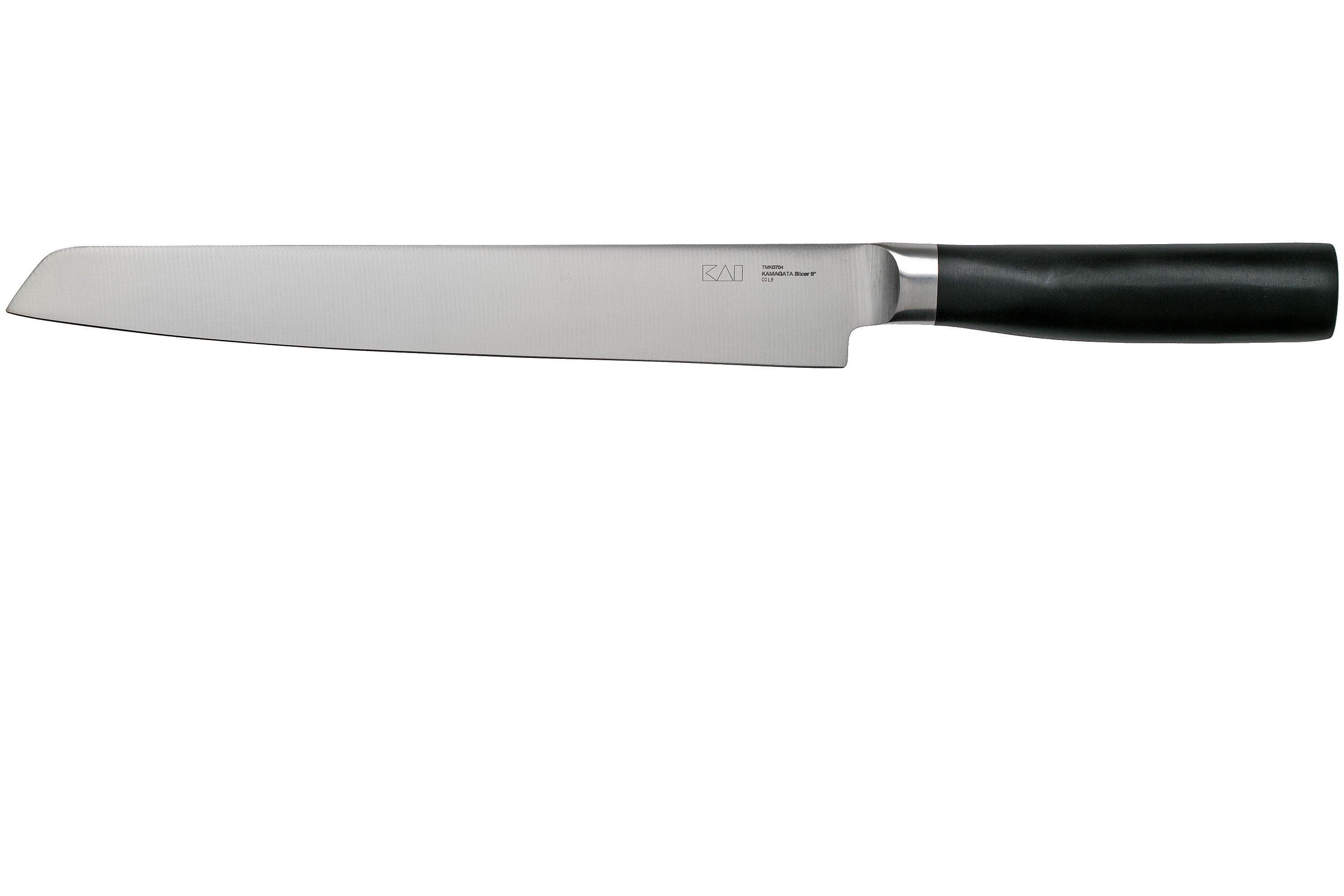 KAI Tim Mälzer Kamagata Santoku 16,5 cm lunghezza lama - acciaio inossidabile 4116 forgiato - 56 (±1) HRC - manico in POM lucido - coltello da cucina giapponese - Made in Japan