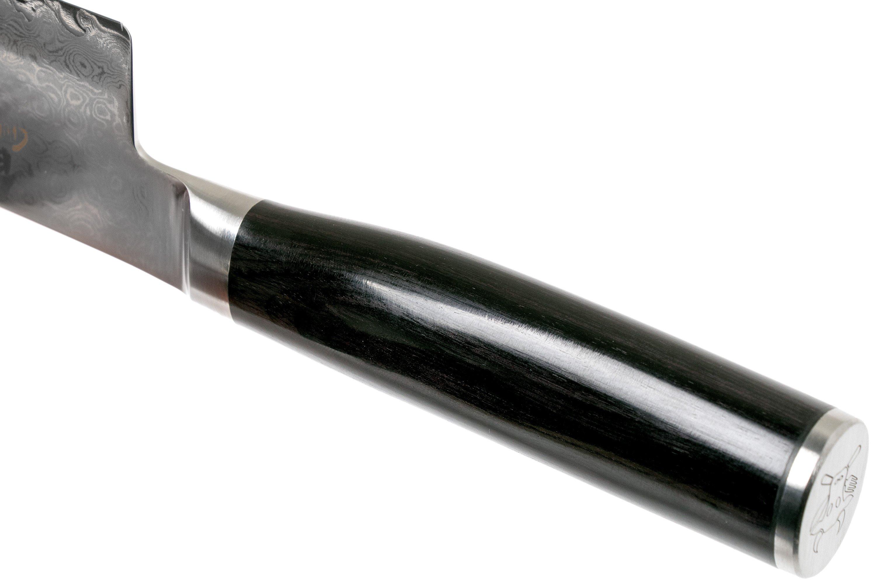 KAI Shun Premier Tim Mälzer Minamo Santoku 20,0 Cm Longitud De La Hoja - Núcleo De Acero VG-MAX Con 32 Capas De Acero De Damasco, 61 (±1) HRC - Madera De Pakka