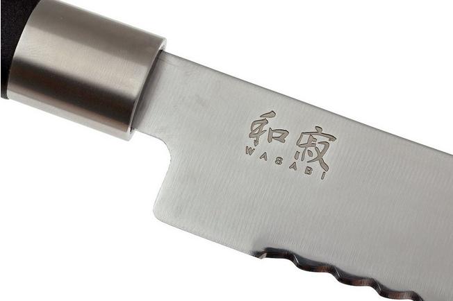 Kai 6723B Wasabi Bread Knife, 9 Blade, High-Carbon Steel, Antibacterial  Handle