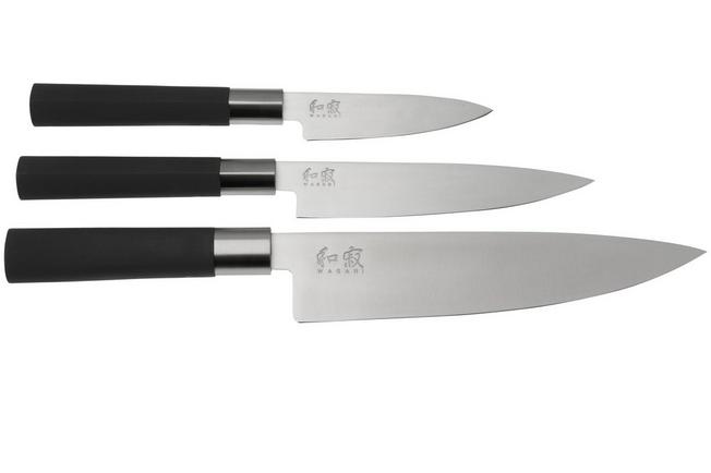 KAI 67S-300 Wasabi Black 3-Knives set (6710P 6715U 6720C)