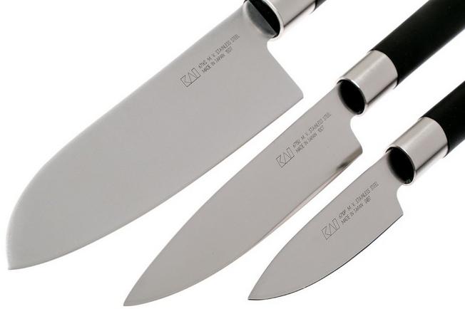 Kai Wasabi Black three-piece knife set  Advantageously shopping at