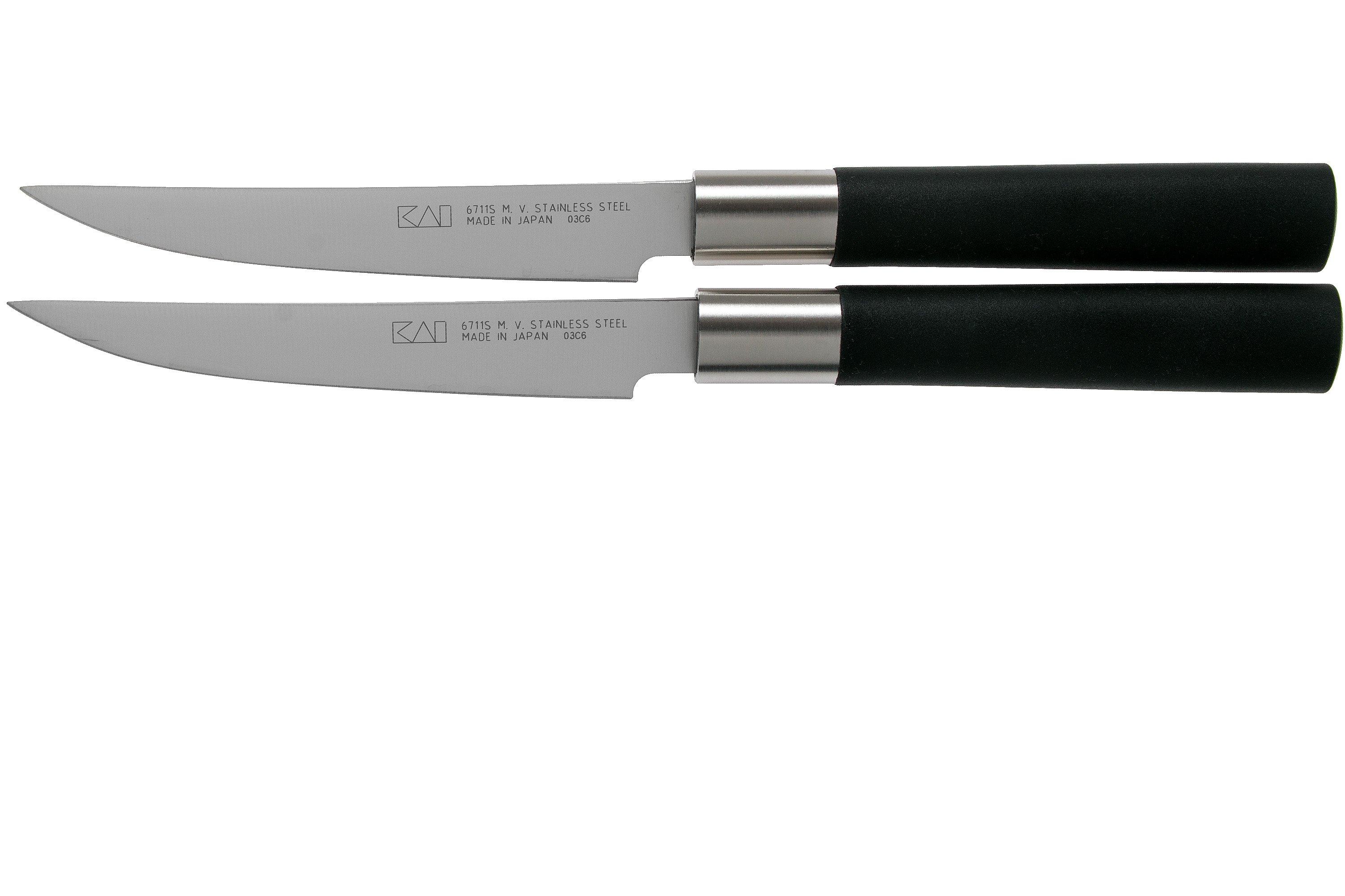 KAI Wasabi Black Steakmesser-Set – 2-teilig, 12 Cm Klinge, Made In Japan