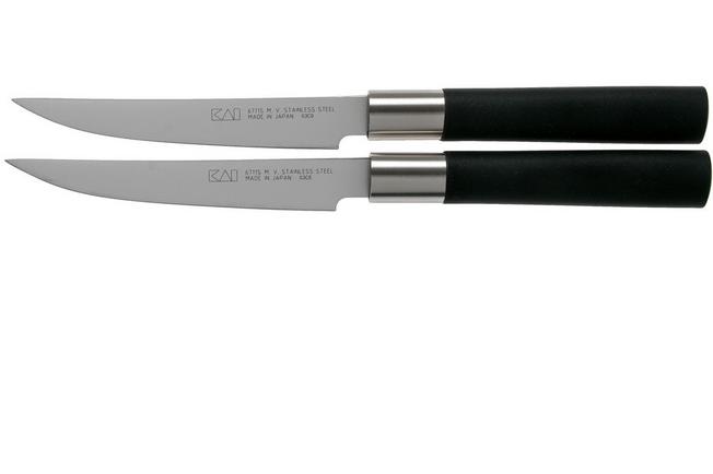 Kai Wasabi Black steak knife set, 2-piece, 67S-400