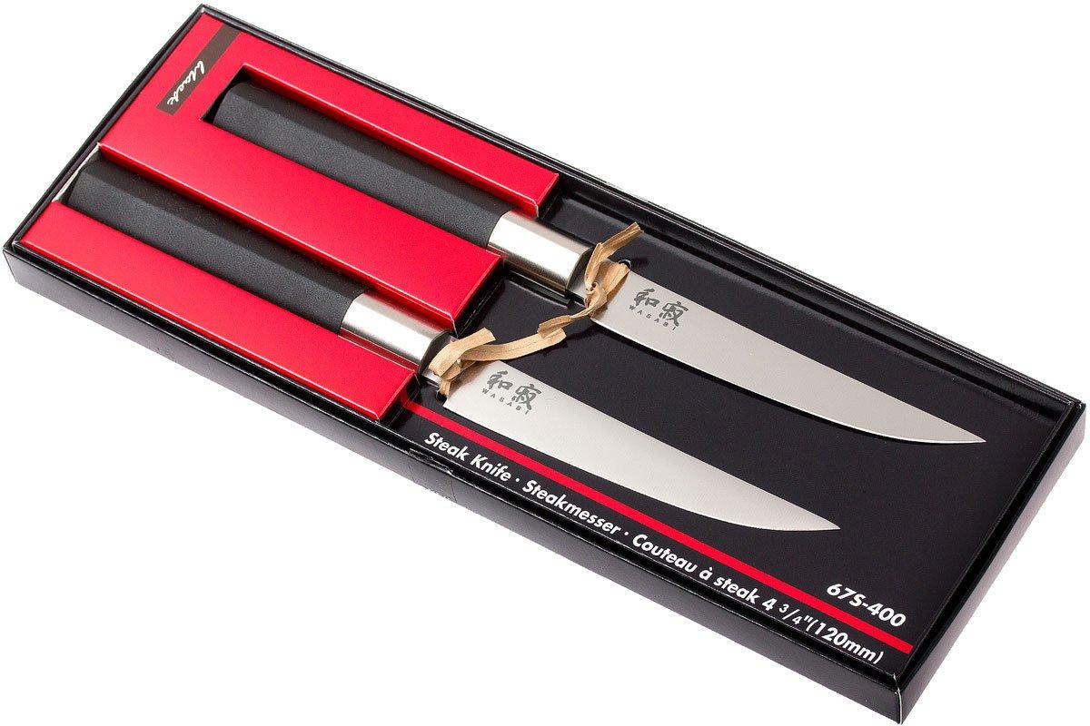 Kai Wasabi Black steak knife set, 2piece, 67S400 Advantageously