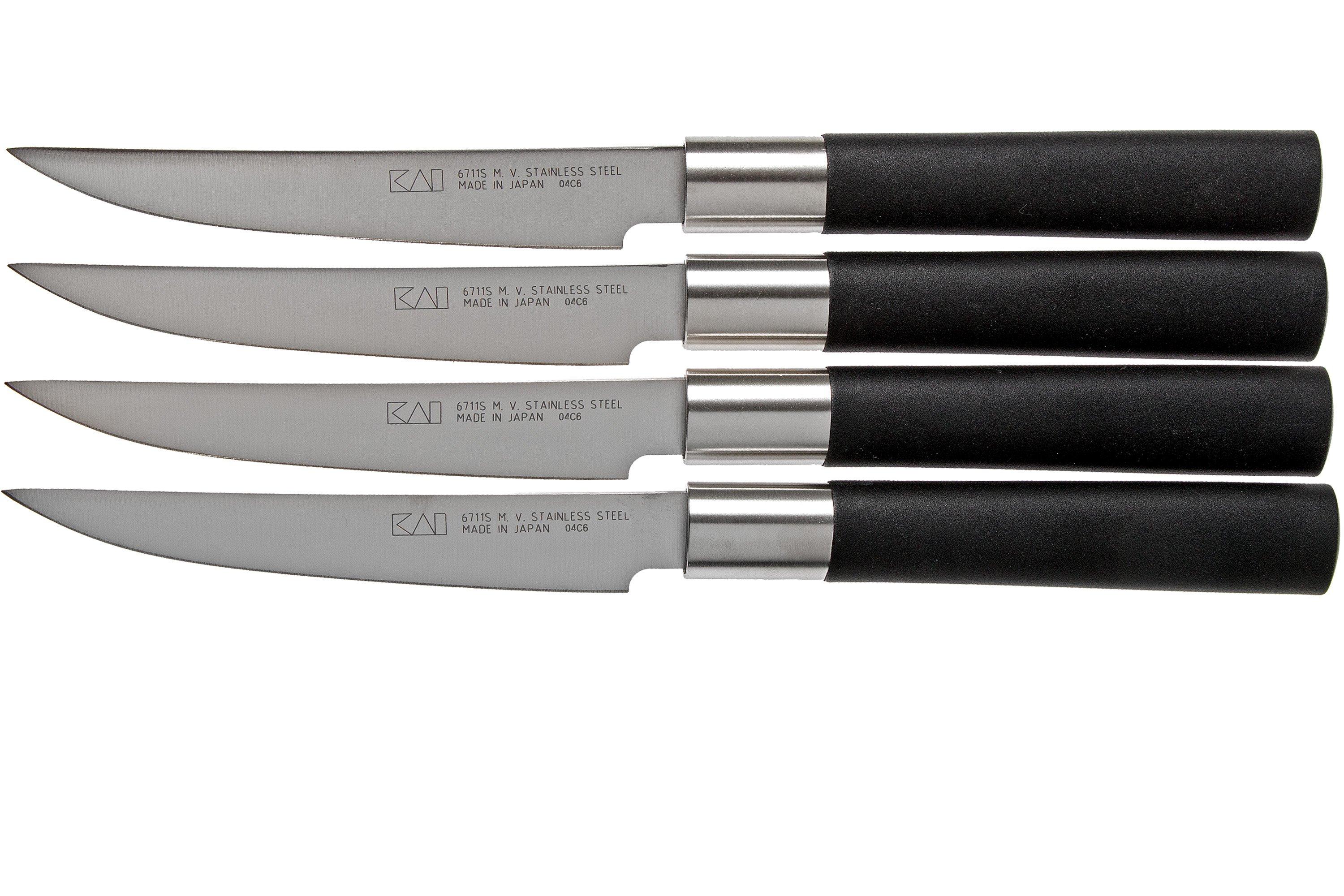 Kai Wasabi Black Steak knife set 4x 6711S Advantageously shopping at