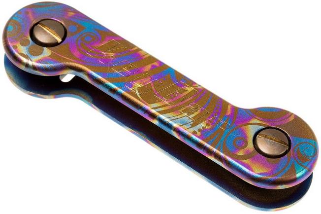 Image for KeyBar Treated Titanium Coral Floral key-tool