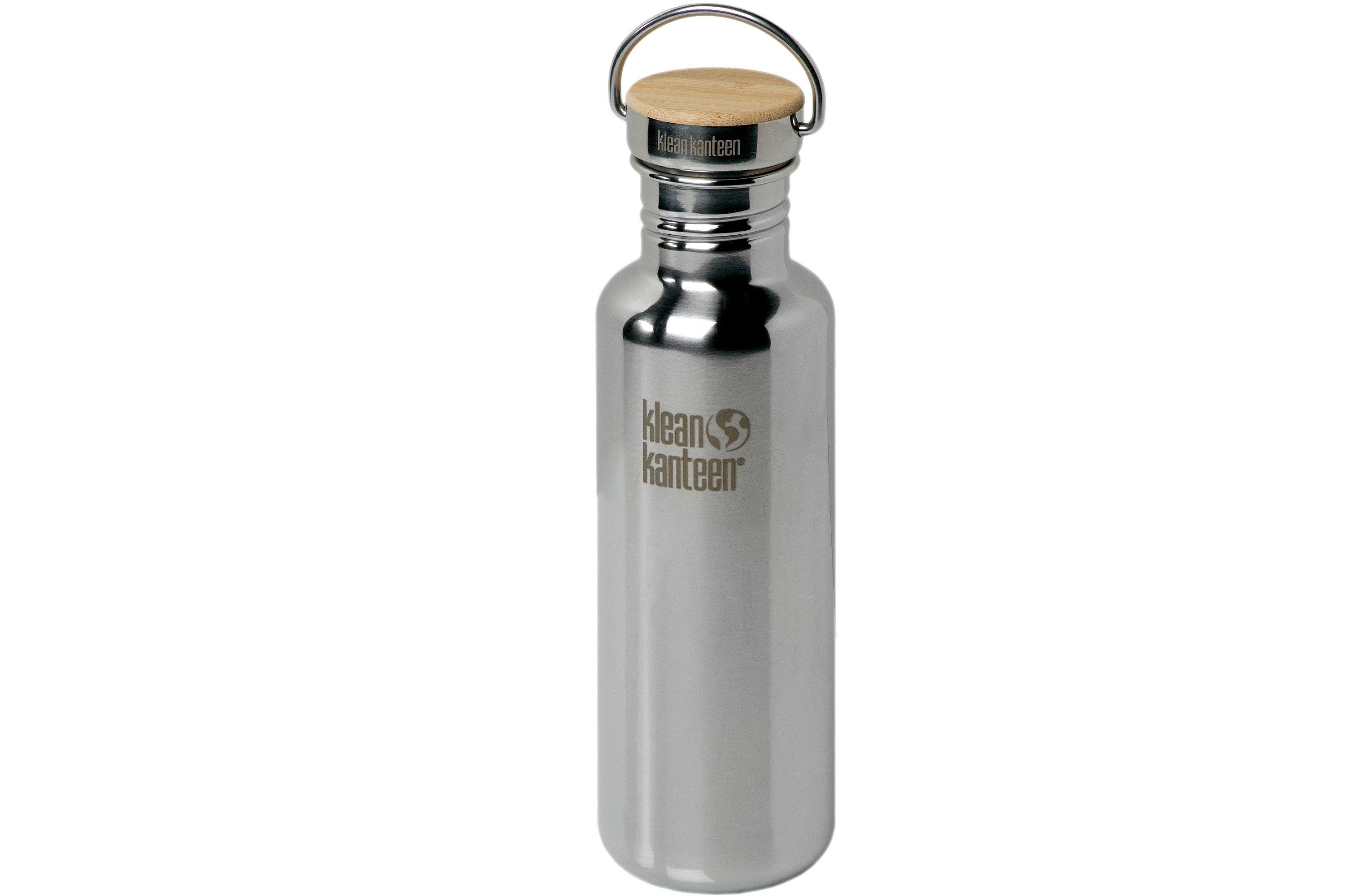 Klean Kanteen Reflect 800 ml water bottle with bamboo cap, mirrored  stainless
