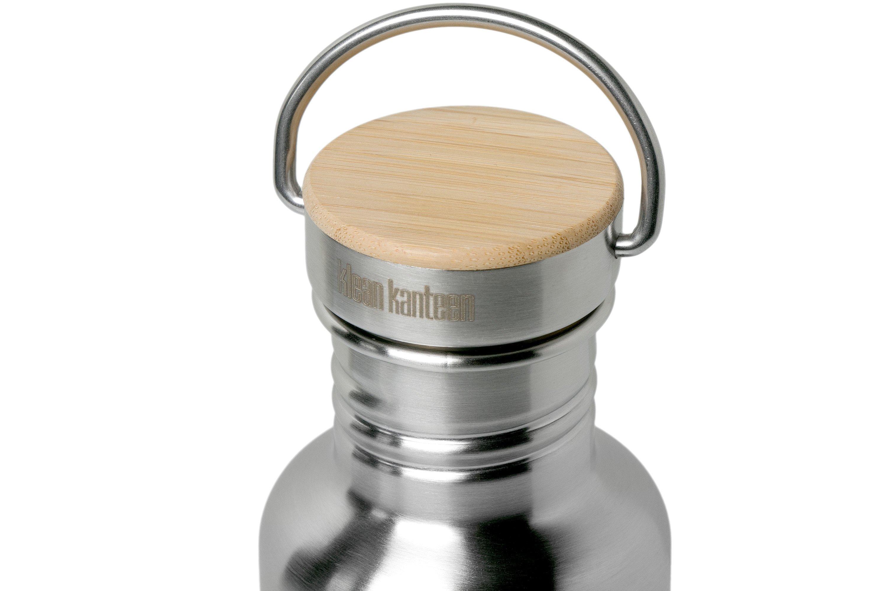 Klean Kanteen Reflect 27 oz. Bottle with Bamboo Cap - Brushed Stainless