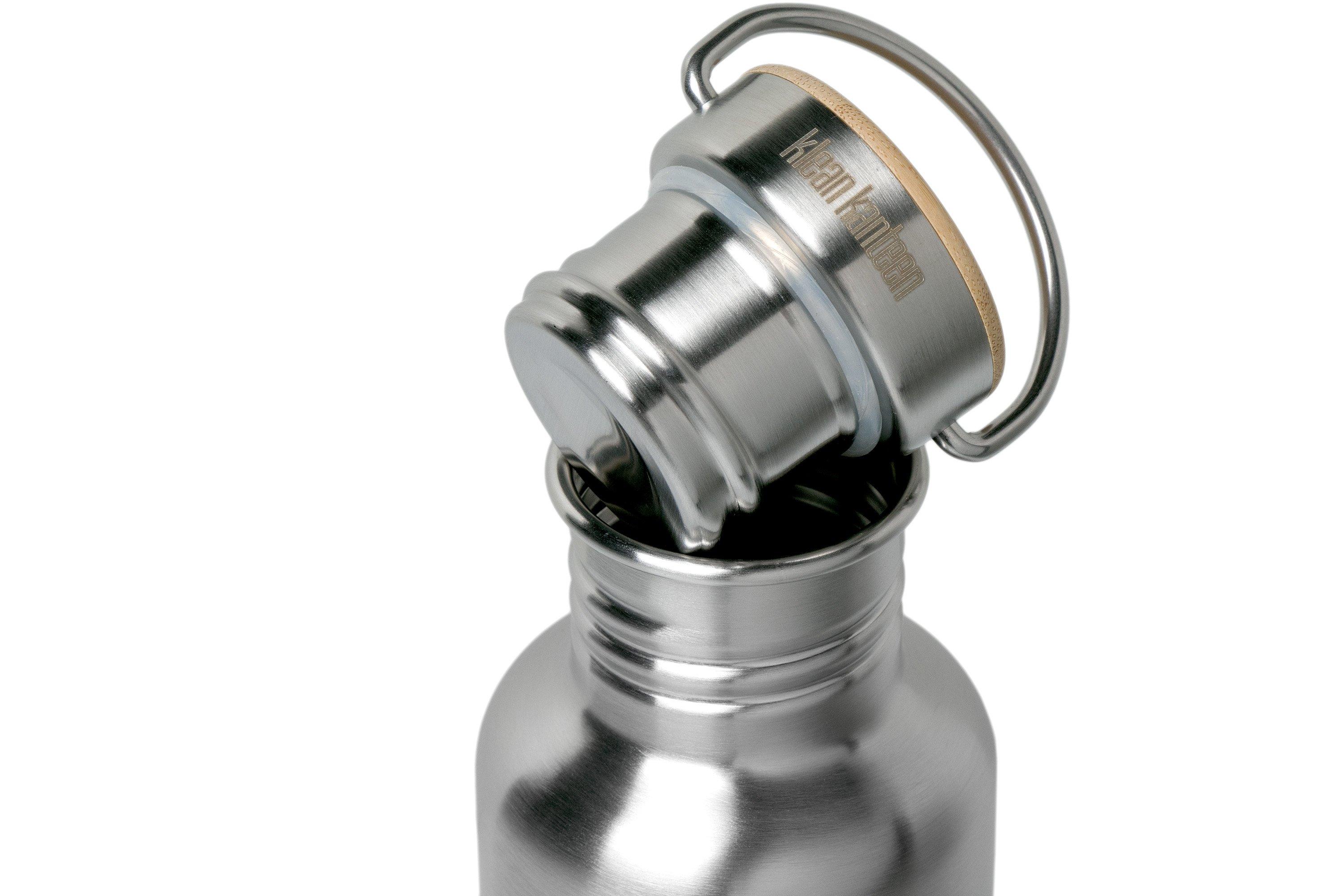 Klean Kanteen Reflect 530 ml waterfles met bamboe dop, brushed