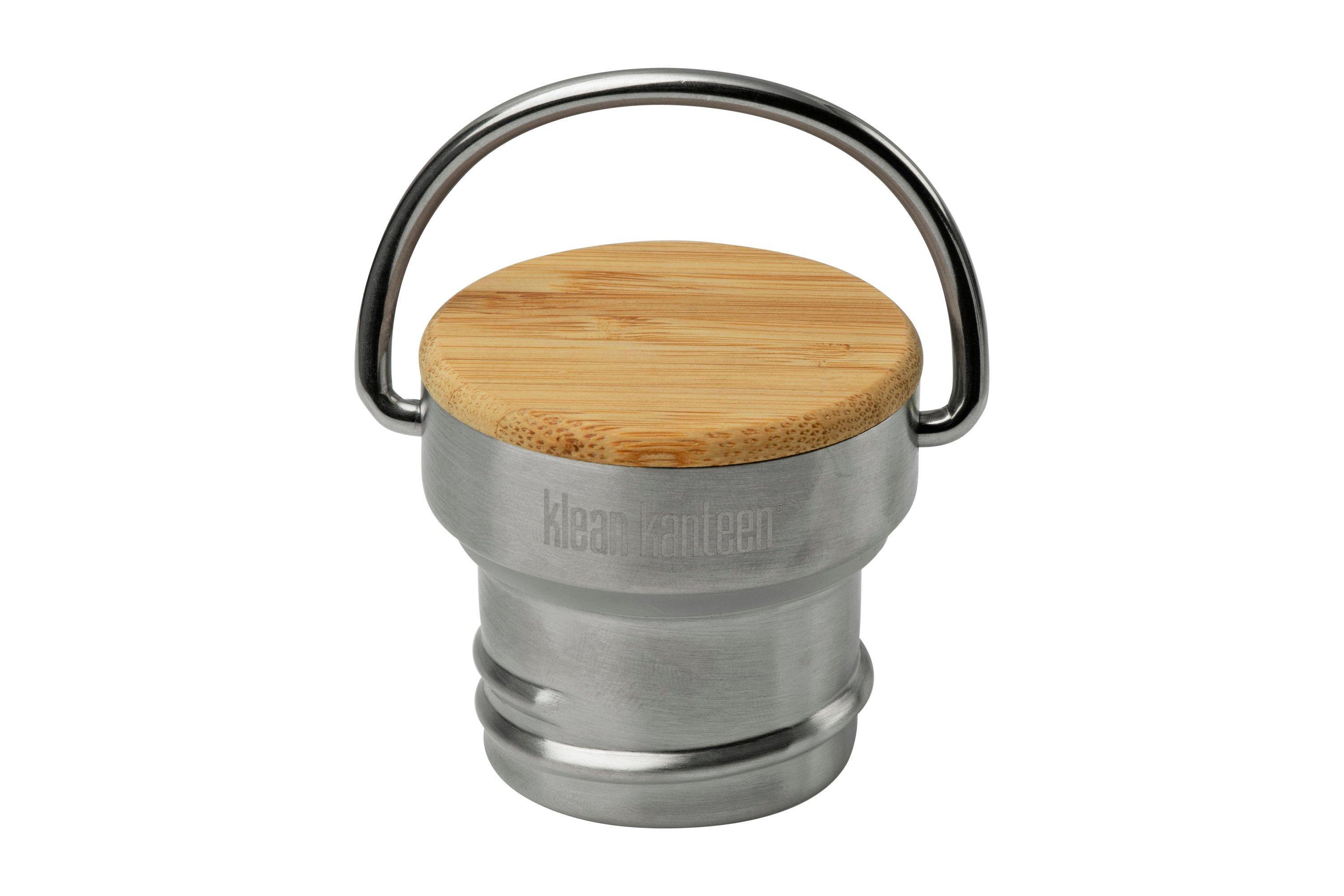 Klean Kanteen Stainless Bamboo Cap, leakproof cap, stainless steel and