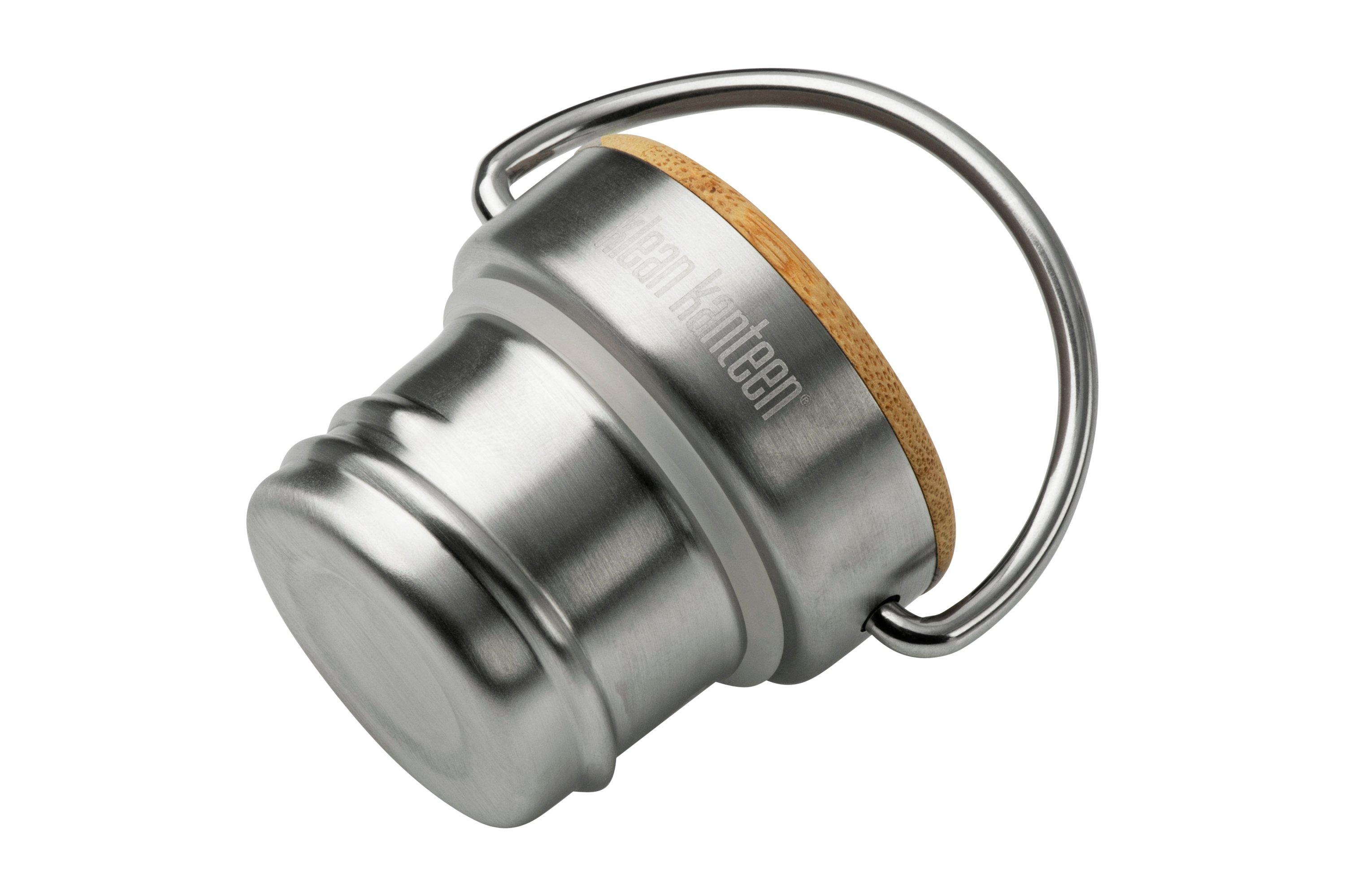Klean Kanteen Stainless Bamboo Cap, leakproof cap, stainless steel and