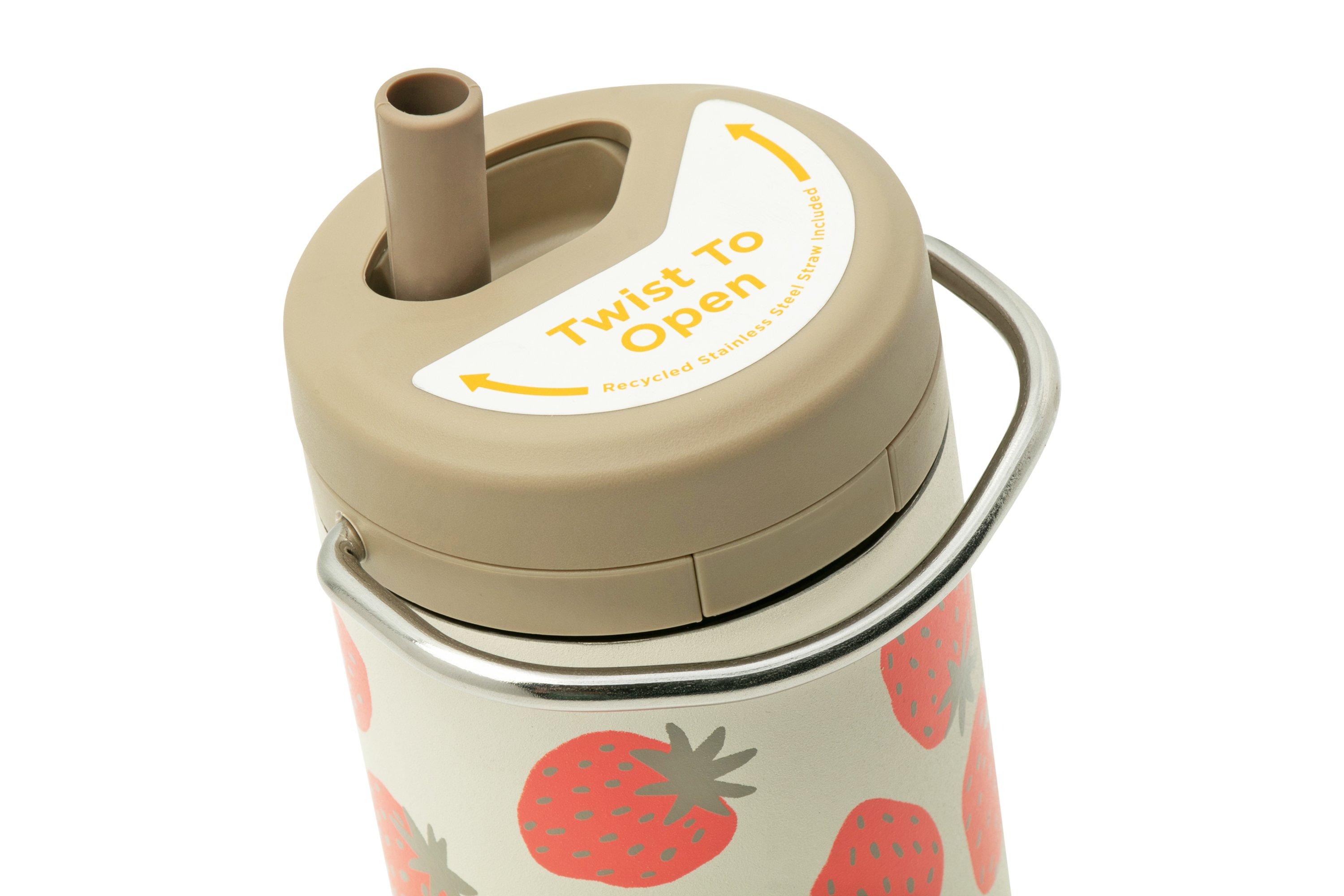 Klean Kanteen TKWide Insulated Bottle with Twist Cap, 12 oz - Strawberries