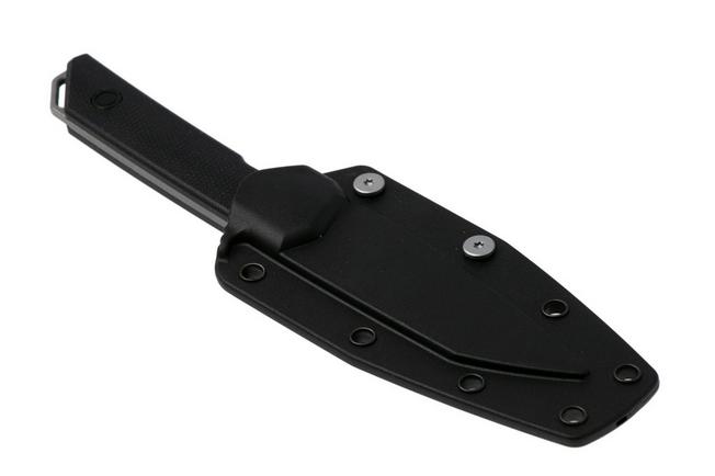 Afbeelding voor Kershaw Mini Iridium Fixed Blade 1051, Working Finish D2, Black Linen Micarta, vaststaand mes