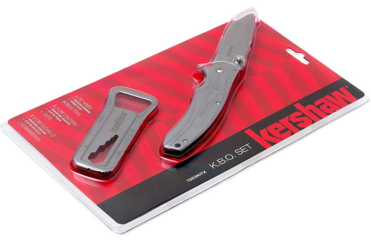 Kershaw Pocket Knife Assisted Opening Blade with Bonus Tool KBO Set