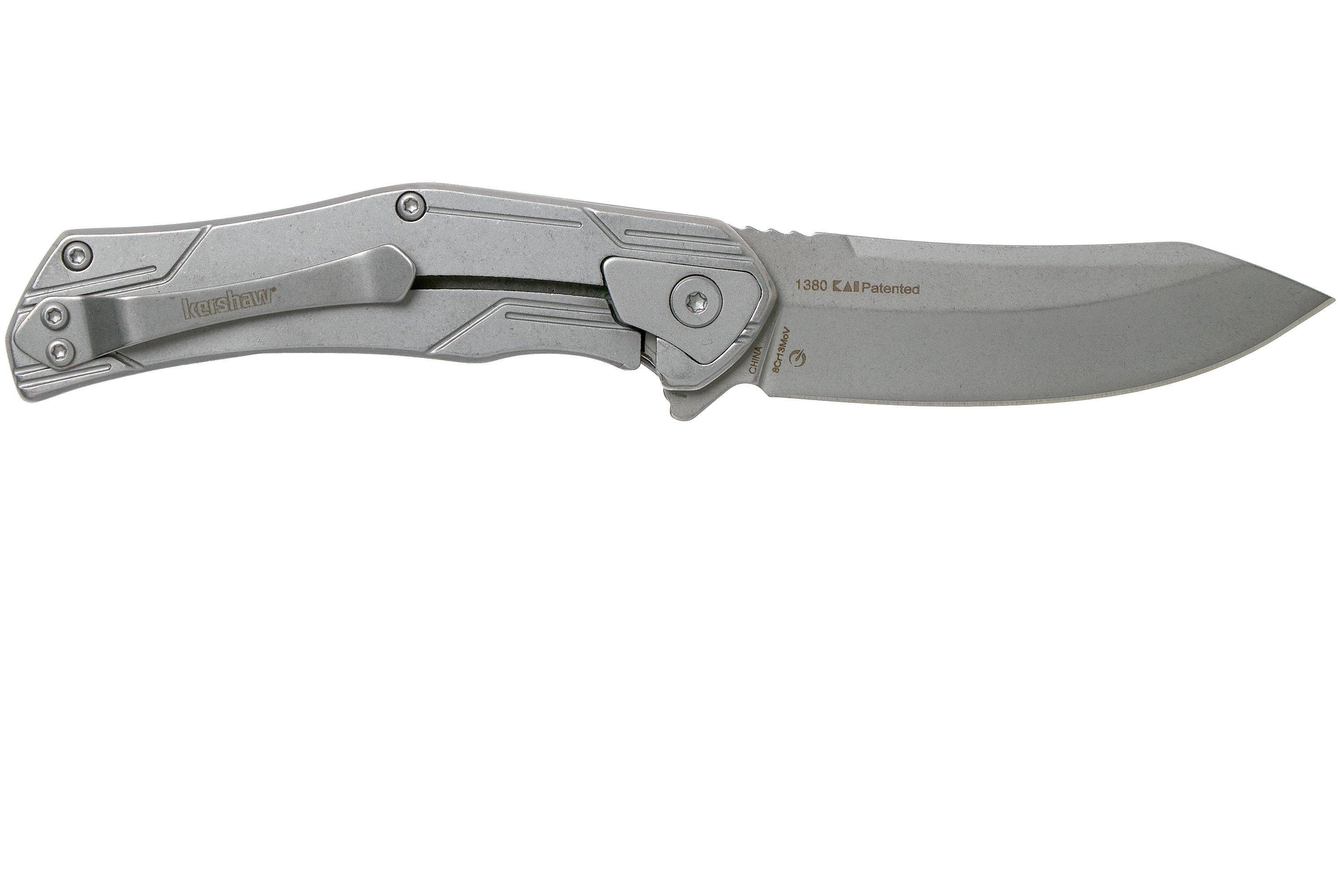 Kershaw 1380 Husker Assisted Flipper Knife 3 Stonewashed Reverse