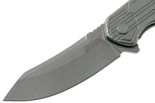 Kershaw 1380 Husker Assisted Flipper Knife 3 Stonewashed Reverse