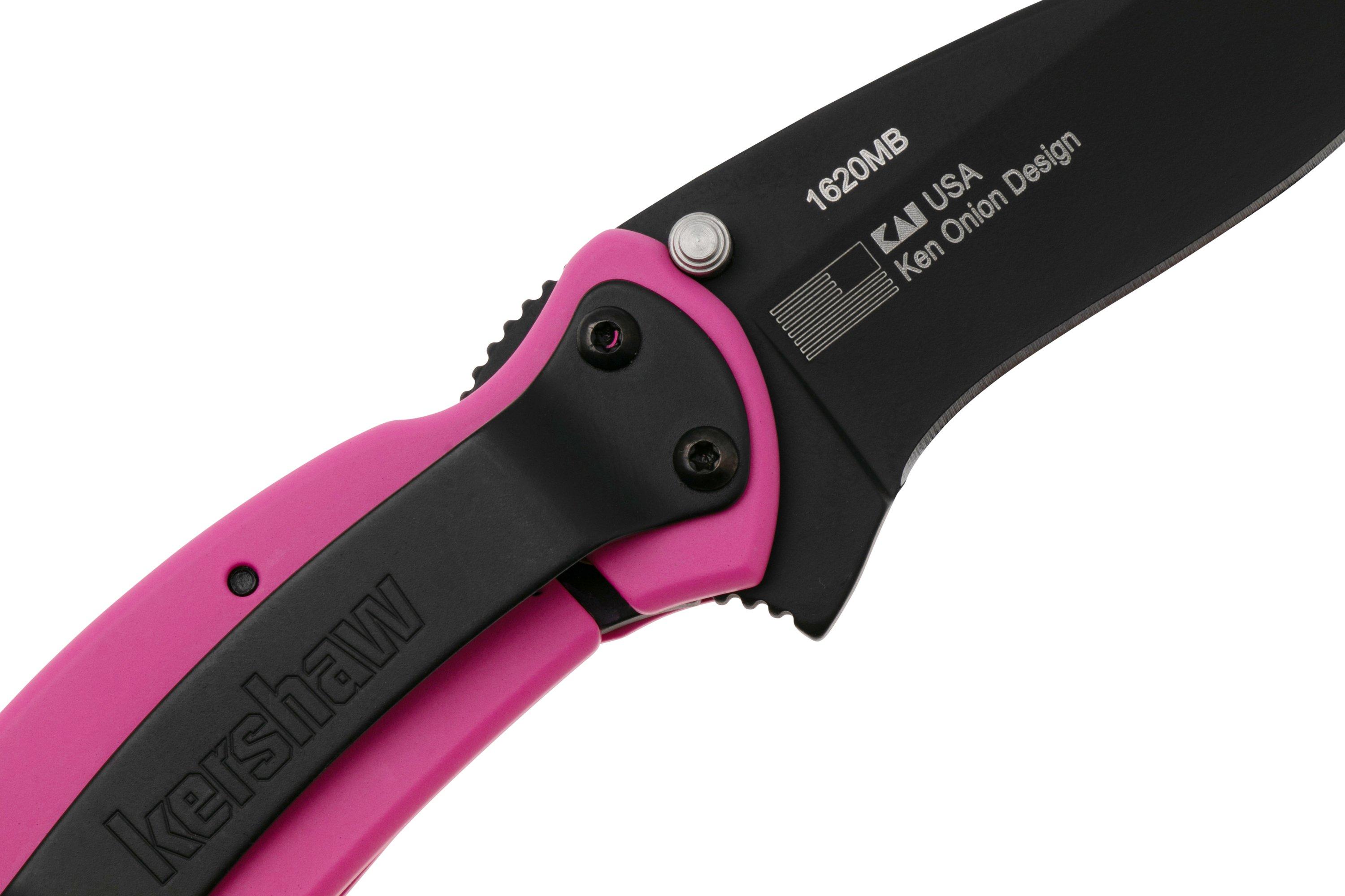 Kershaw Scallion Maycee Barber 1620MB Black Cerakote 420HC, Pink ...