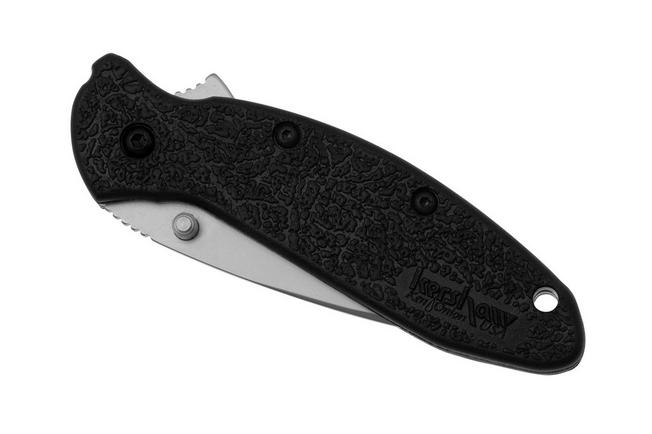 Navaja de bolsillo Kershaw Scallion, filo dentado o black KW-1620 > Espadas  y mas