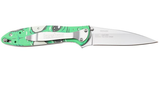 Afbeelding voor Kershaw Leek 1660ALIEN, Bead Blasted 14C28N, Alien CCI Aluminum zakmes