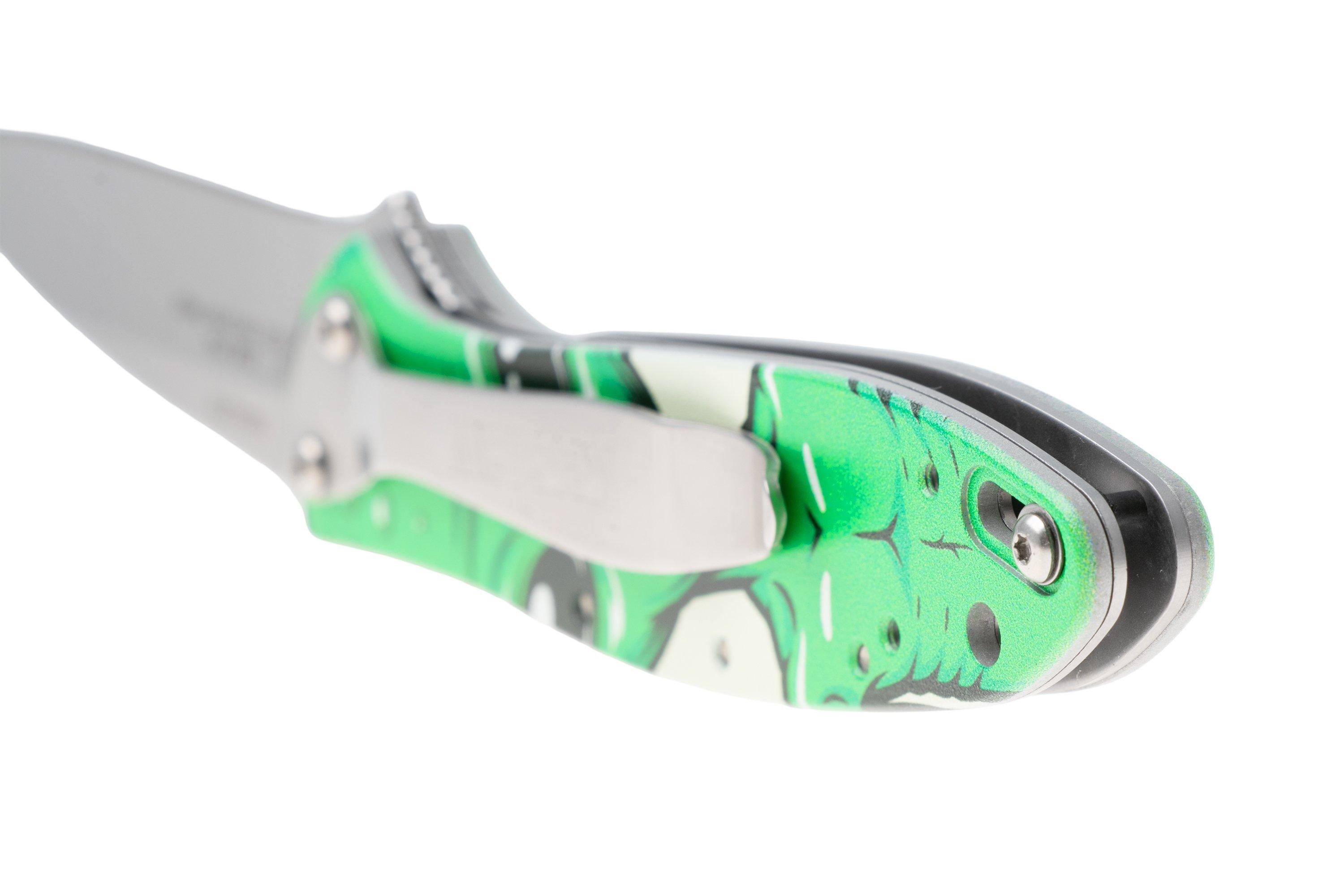 KERSHAWフィギュア Kershaw Leek 1660ALIEN, Bead Blasted 14C28N, Alien CCI Aluminum