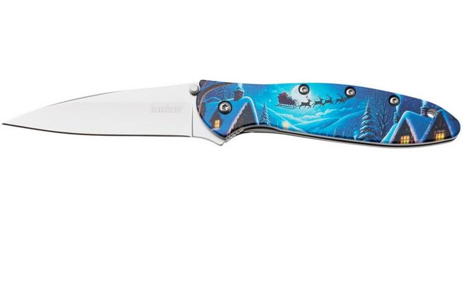 Afbeelding voor Kershaw Leek Christmas 2025 1660C25 Stonewashed 14C28N, Aluminum, Factory Special Edition zakmes, Ken Onion design