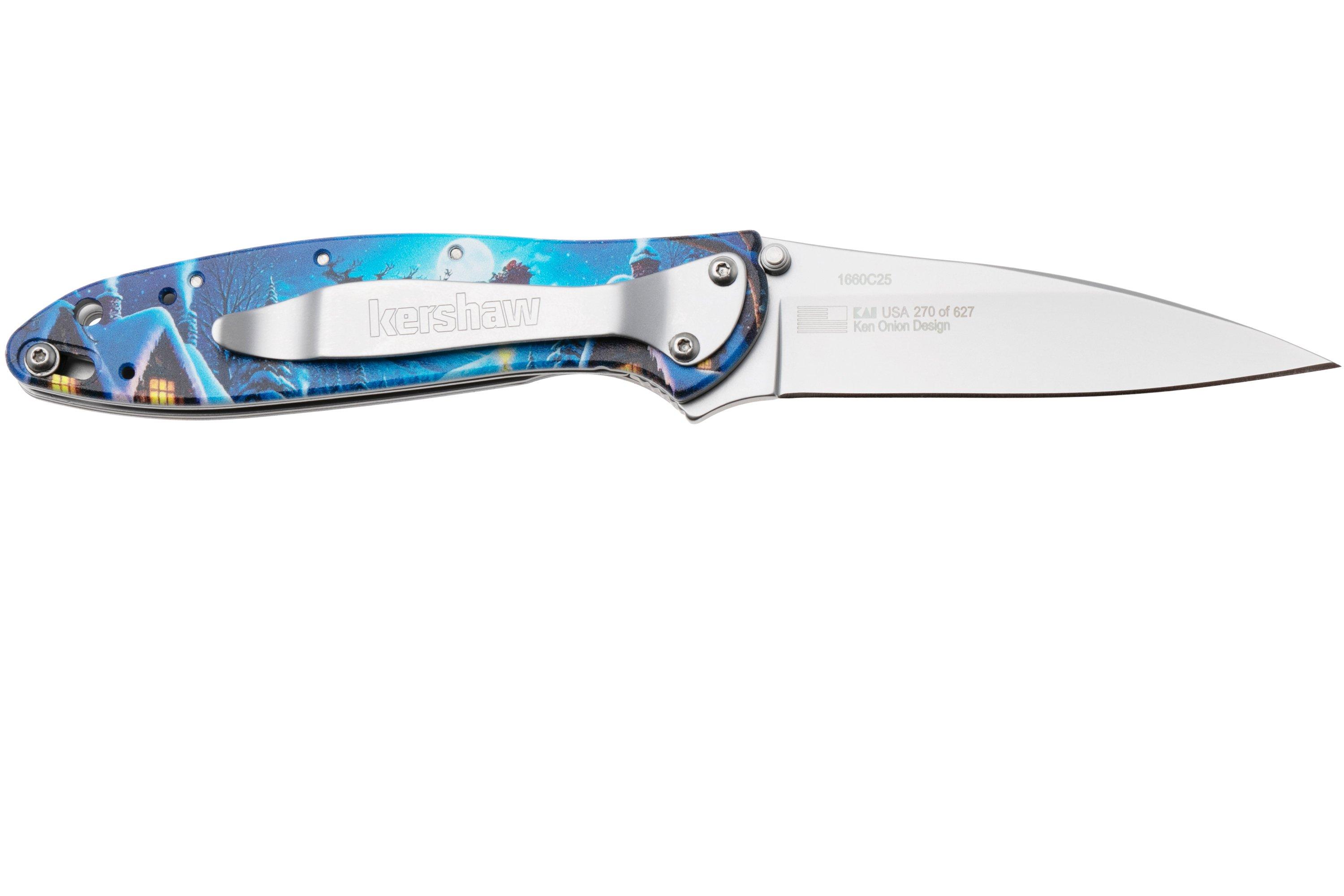 Kershaw Leek Christmas 2025 1660C25 Stonewashed 14C28N, Aluminum