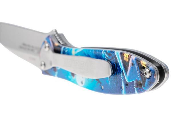 Afbeelding voor Kershaw Leek Christmas 2025 1660C25 Stonewashed 14C28N, Aluminum, Factory Special Edition zakmes, Ken Onion design