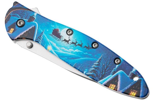 Afbeelding voor Kershaw Leek Christmas 2025 1660C25 Stonewashed 14C28N, Aluminum, Factory Special Edition zakmes, Ken Onion design