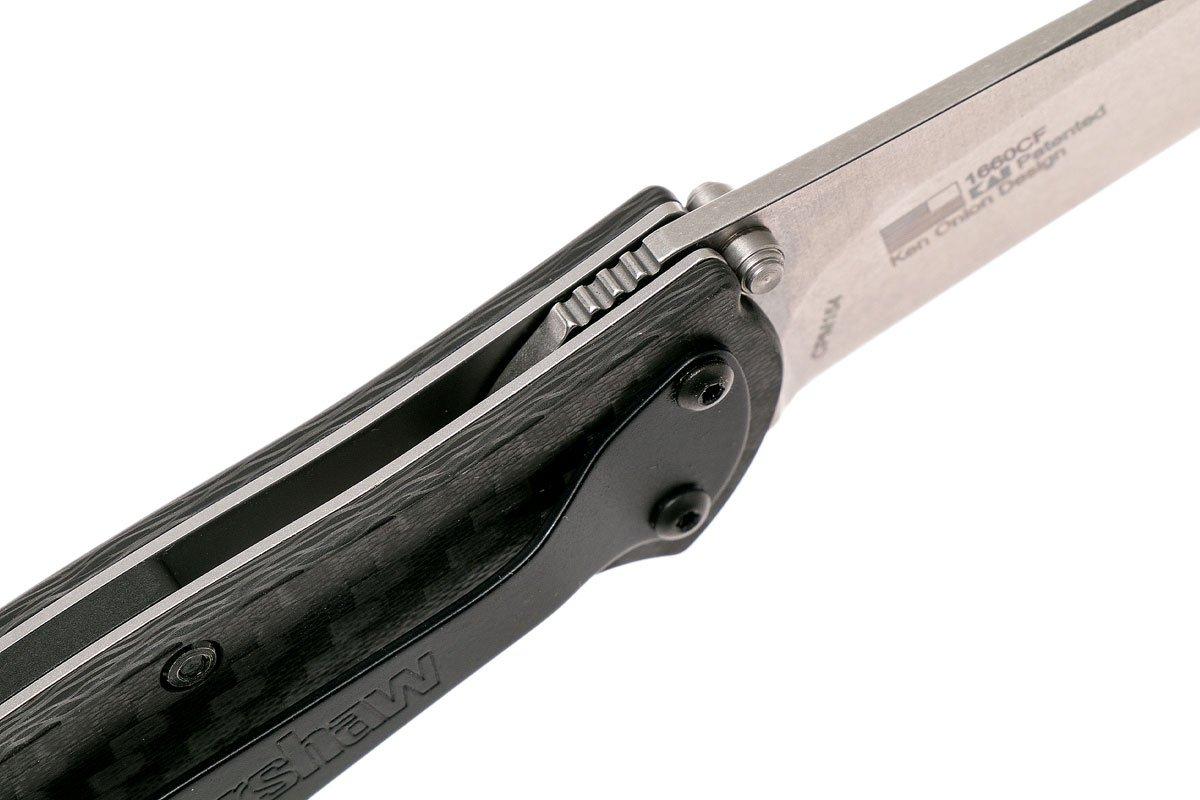 Kershaw 1660CF Leek Carbonfibre CPM154 pocket knife, Ken Onion design