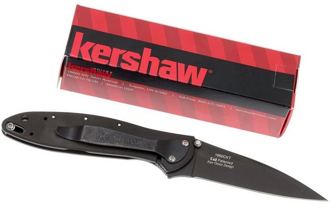 Bild für Kershaw Leek 1660CKT Plain Edge, schwarz