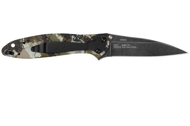 Afbeelding voor Kershaw Leek Kings Camo 1660KC BlackWash 14C28N, Aluminum Custom CCI Coating, assisted zakmes