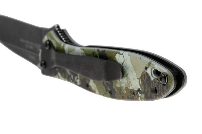 Afbeelding voor Kershaw Leek Kings Camo 1660KC BlackWash 14C28N, Aluminum Custom CCI Coating, assisted zakmes