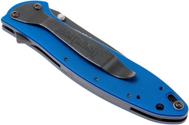 Image for Kershaw Leek 1660NBBLK plain edge, blue