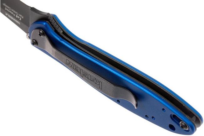 Image for Kershaw Leek 1660NBBLK plain edge, blue