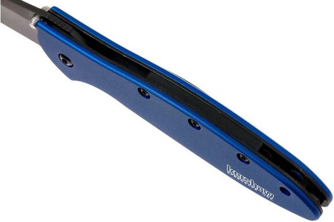 Image for Kershaw Leek 1660NBBLK plain edge, blue