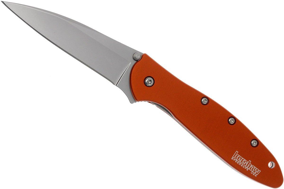 Kershaw Leek 1660OR plain edge, orange | Advantageously shopping at ...