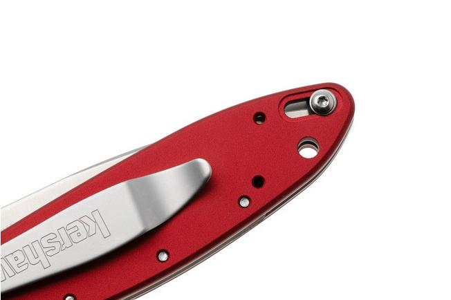 Afbeelding voor Kershaw Leek 1660RDSW, Stonewashed 14C28N, Red Aluminum zakmes, Ken Onion design
