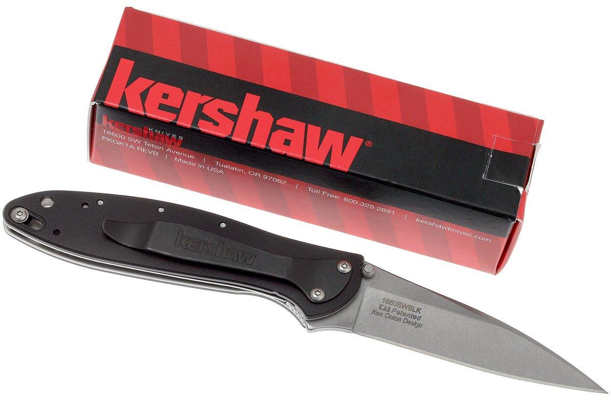 Kershaw Leek 1660SWBLK stonewashed, black Advantageously shopping at