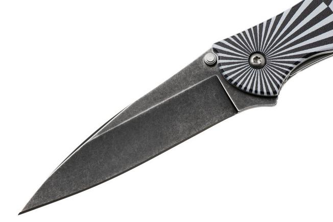Bild für Kershaw Leek Swirl 1660SWIRL, Blackwashed 14C28N,  Black/White Aluminum Taschenmesser, Ken Onion Design