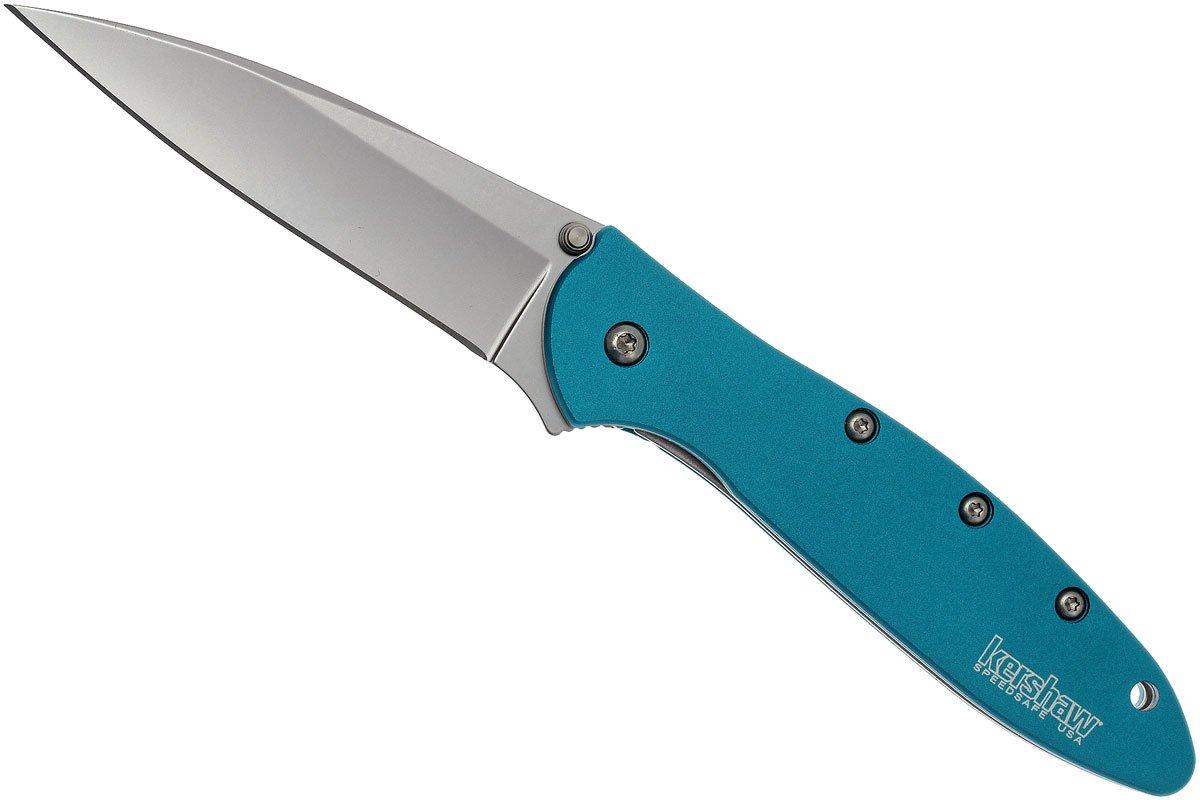 Kershaw Leek 1660TEAL plain edge, azul marinho | Compras vantajosas em ...